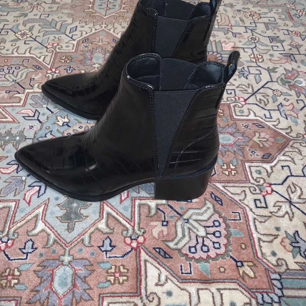 Steve Madden Leather Snake Textured Booties - image 3